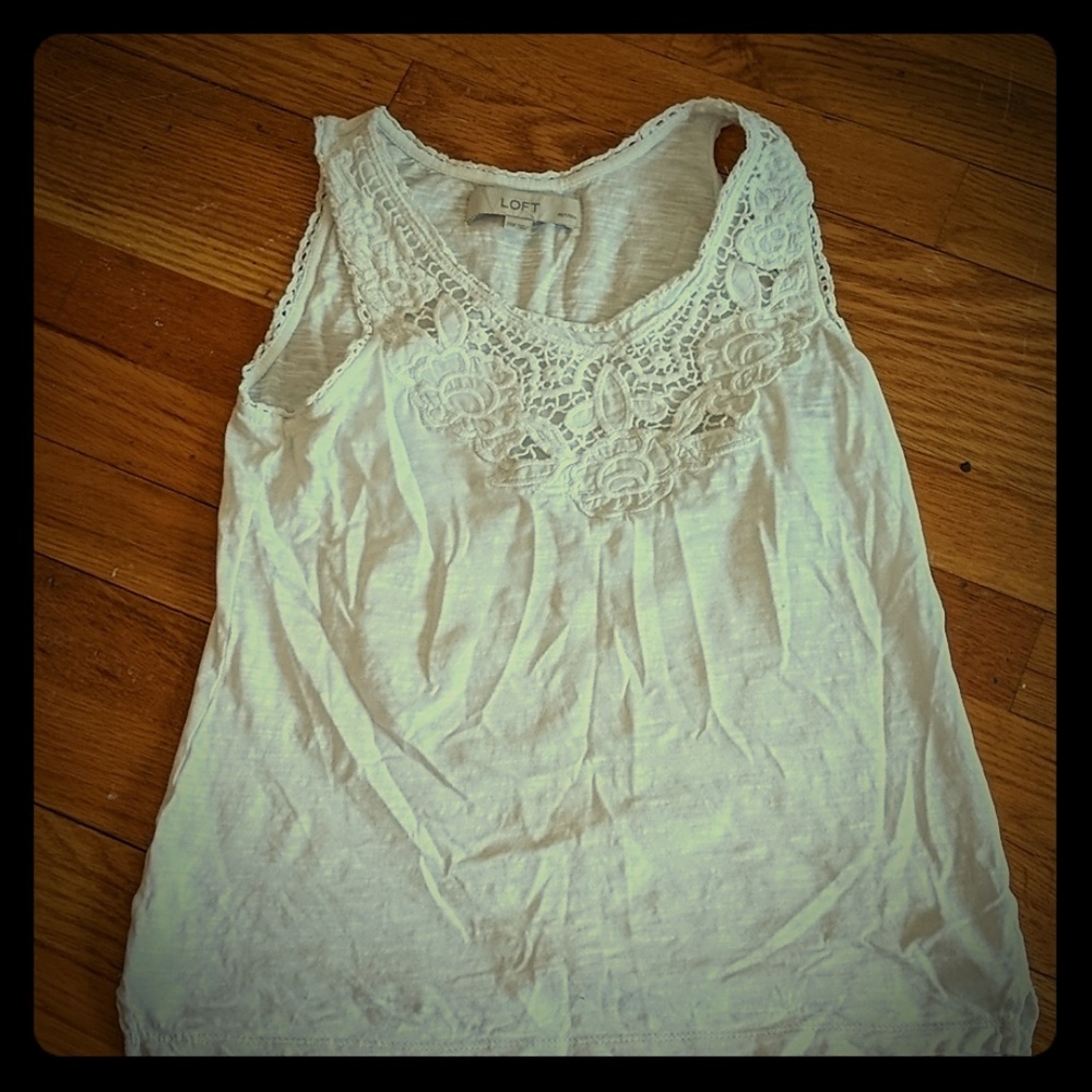 lace white tank top